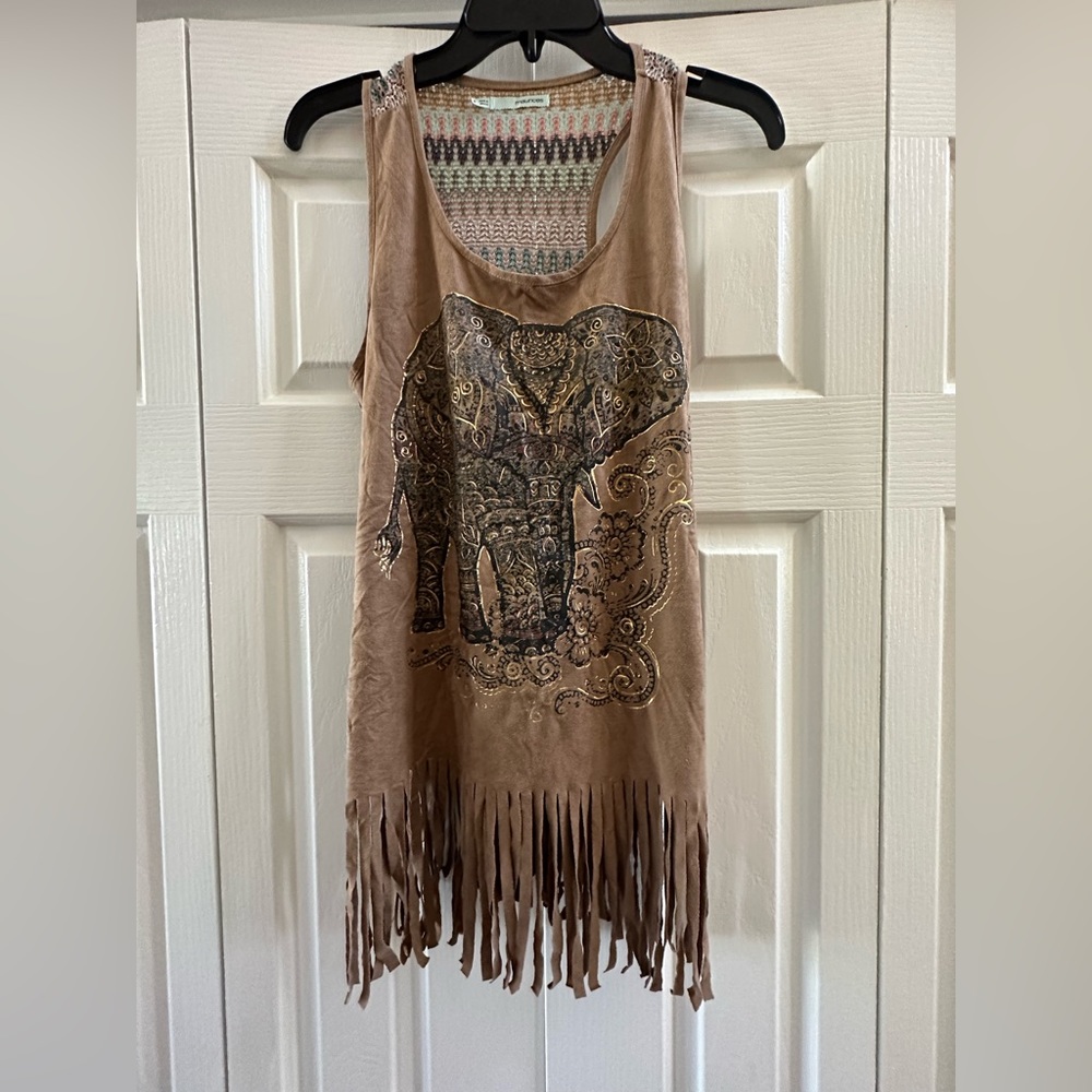 Small Maurices brown/patterned elephant tank